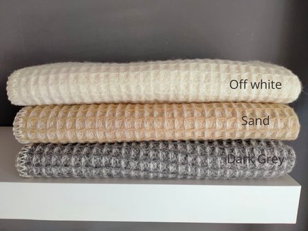 Baby blanket Wool - Off White waffle