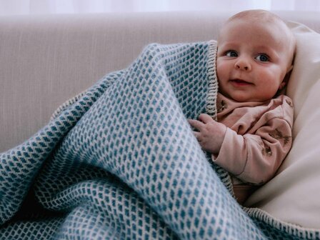 Toddler blanket Wool - teal