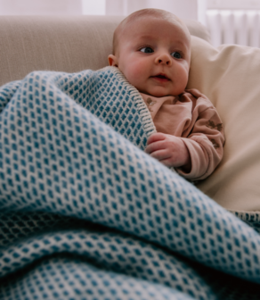 Toddler blanket Wool - teal