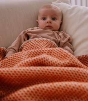 Toddler blanket Wool - orange