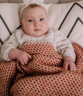 Toddler blanket Wool - Terracotta