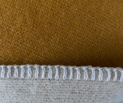 Baby blanket Wool - duo Amber &amp; cream