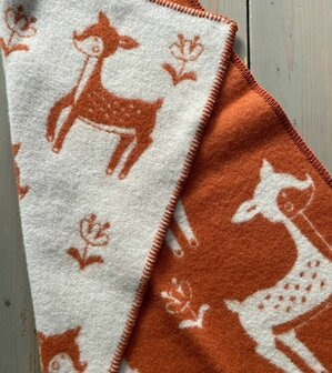 Baby blanket Wool - Deer Terracotta