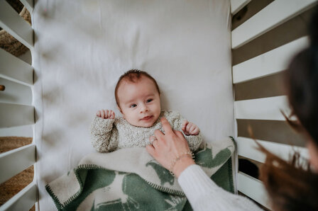 Toddler blanket Wool - Fox Agave green