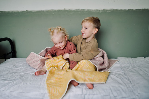 Toddler blanket Wool - yellow