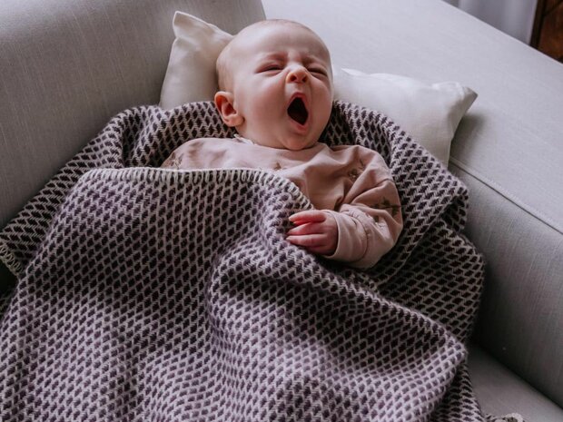 Toddler blanket Wool - plum