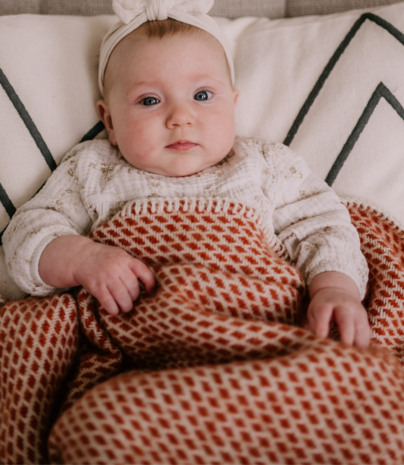 Baby blanket Wool - Terracotta