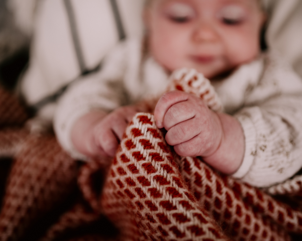 Toddler blanket wool bee